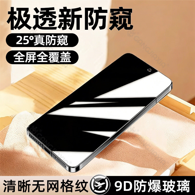 柠乐适用华为荣耀500Pro防窥钢化膜400/300手机90GT