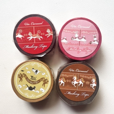 现货旋转猫咪和纸胶带手帐素材