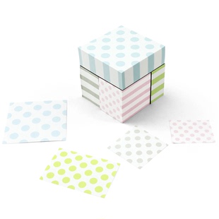 【现货】日本Marumo便签砖 水玉波点彩色便签 大容量便签砖