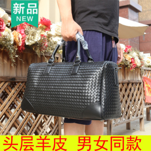 短途網(wǎng)紅牛皮上飛機(jī)男旅行包大容量?jī)捎谜嫫べ|(zhì)出差旅游輕便女背包