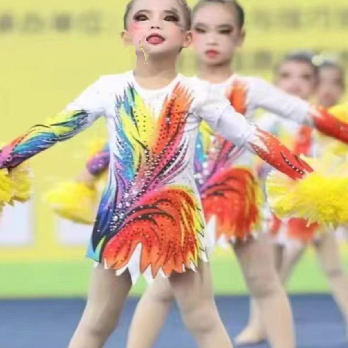 儿童啦啦操比赛服中小学生运动会啦啦队竞技拉拉队健美操演出服装