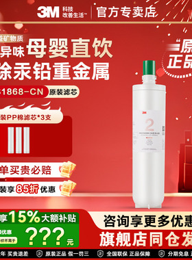 3M净水器DWS2500-CN原装专用滤芯直饮机后置活性炭通用1883 1893