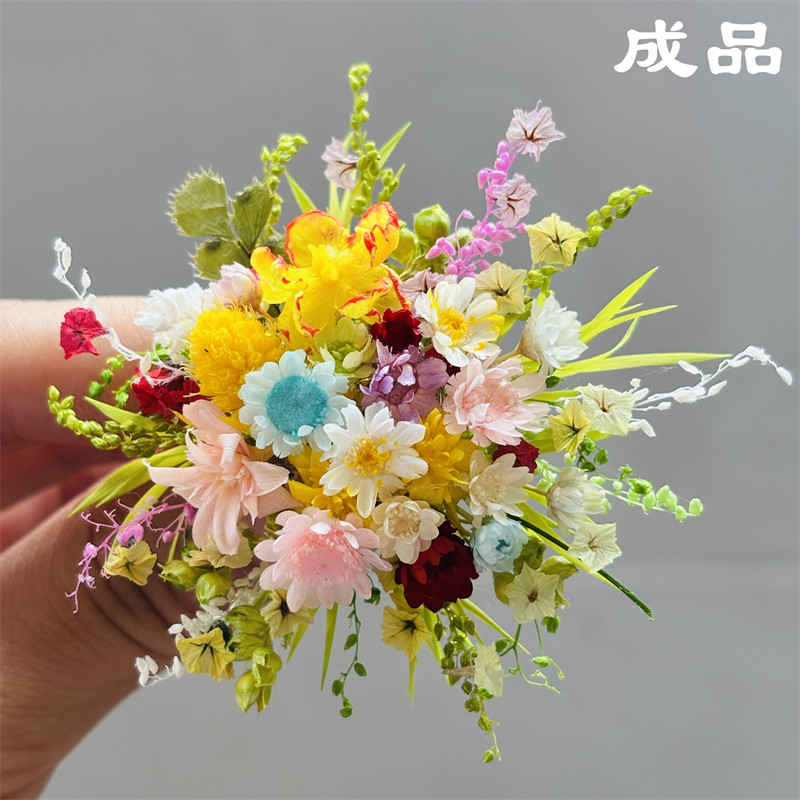 成品永生花戒指胸针手工制作礼物高级感小众精致配饰户外摆拍道具图片