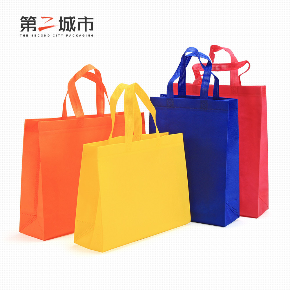 无纺布袋子 烫压无纺布购物手提袋 服装拎袋订做logo 小号礼品袋