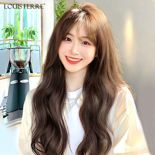 自然蕾丝递针仿真大波浪全头套式 假发女卷发长发真发夏天薄款 假发