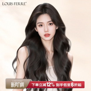 假发全头套女真发大波浪长发卷发夏天薄款 高端真发自然无痕全头套