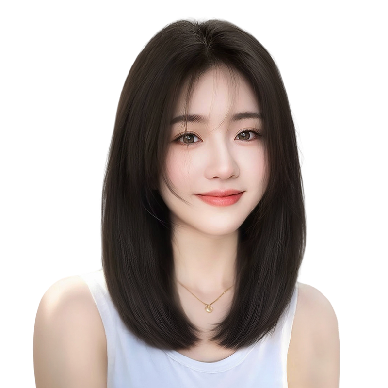 假发全头套女锁骨发无痕隐形双递针蕾丝全真发光头自然假发套短发