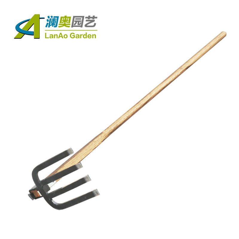 农用长柄锄头耙子三锄草四齿钉耙菜园齿开垦松土翻地园林园艺工具