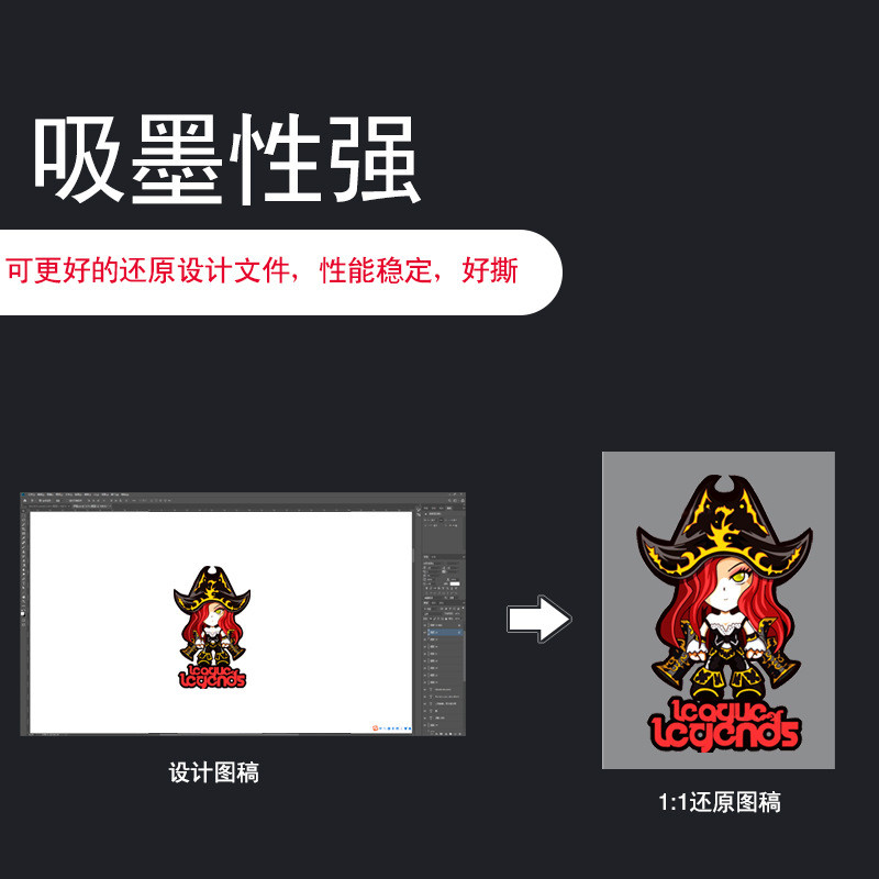 热销柯式烫画打印机专用离型膜pet热转印膜油性膜墨水附着力好