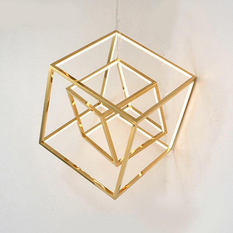 热销创意正方形艺术吊灯设计师方框几何工程灯具餐厅前台展厅吊灯,家装灯饰光源,餐厅吊灯,淘宝优惠券,粉丝福利购,淘宝优惠卷
