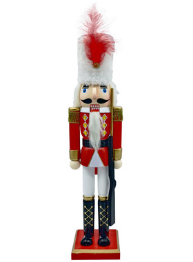 红白39.5cm圣诞系列士兵胡桃夹子新款金圣诞节装饰品摆件