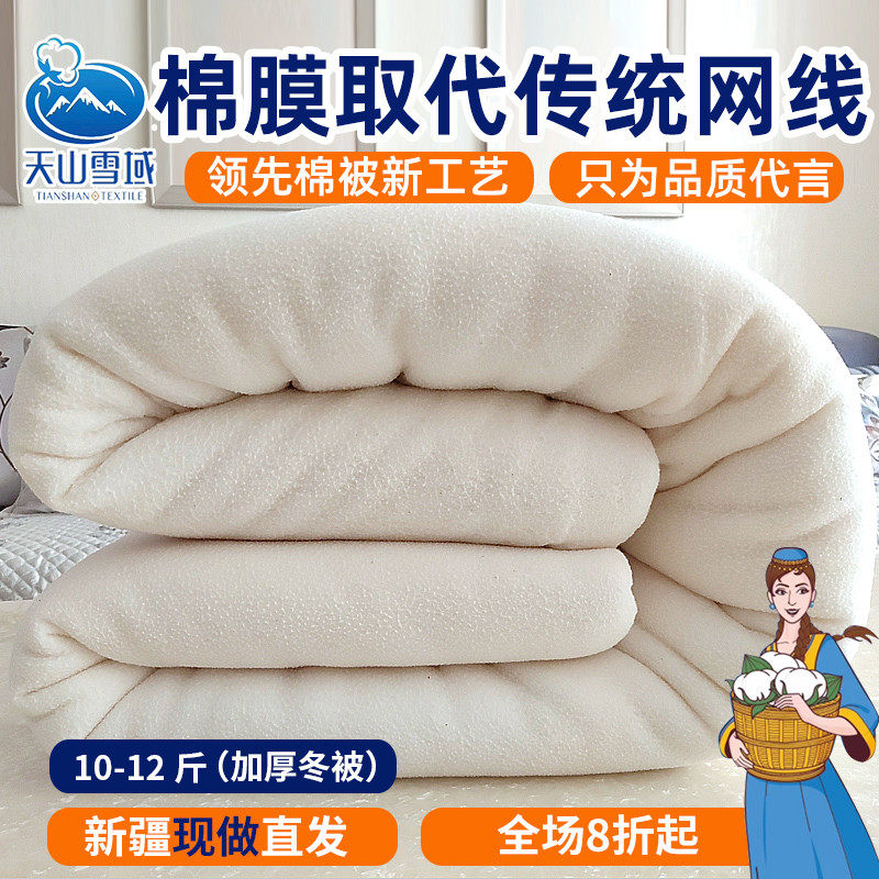天山雪域花被冬被加厚保暖棉被胎褥子双人被子棉絮纯棉被芯,床上用品,棉花被,淘宝优惠券,粉丝福利购,淘宝优惠卷