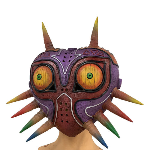 热销万圣节塞尔达传说复活节荒野之息发光面具周边游戏乳胶梅祖拉