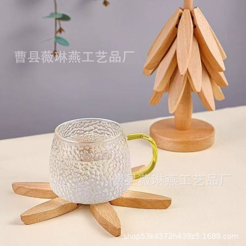 一棵树榉木摆件隔热垫创意餐桌垫垫子耐高温锅垫杯垫家用碗防烫