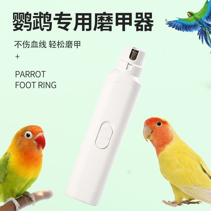 虎皮牡丹鹦鹉磨嘴器电动玩具磨爪甲器宠物指甲打磨用品剪