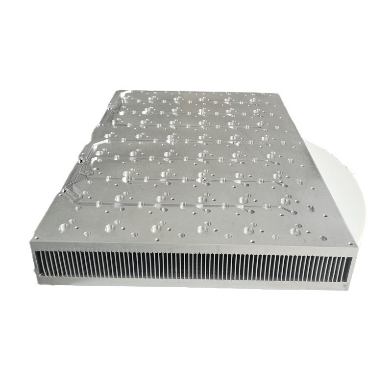 CNC机加工铝型材散热器铝合金散热片大功率散热器双面插片散热器