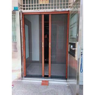 防蚊纱网推拉折叠 无轨纱门可拆卸清洗隐形折叠沙门风琴式