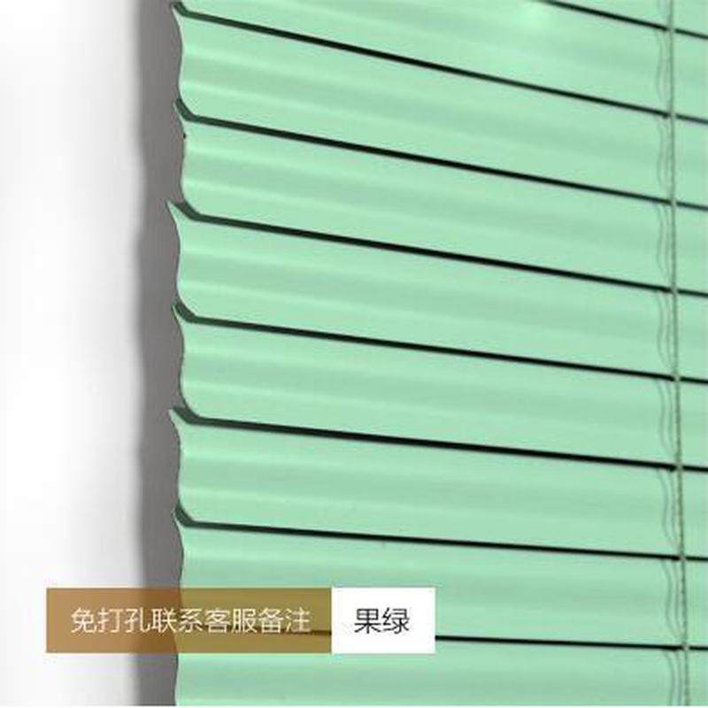 pvc免打孔全遮光卷帘卫生间浴室厨房办公室玻璃隔断防水百叶窗帘