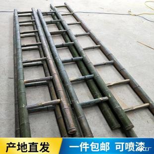家用工程电力直梯工程梯子幼儿园竹梯 竹梯竹梯子直梯2米到3米4米