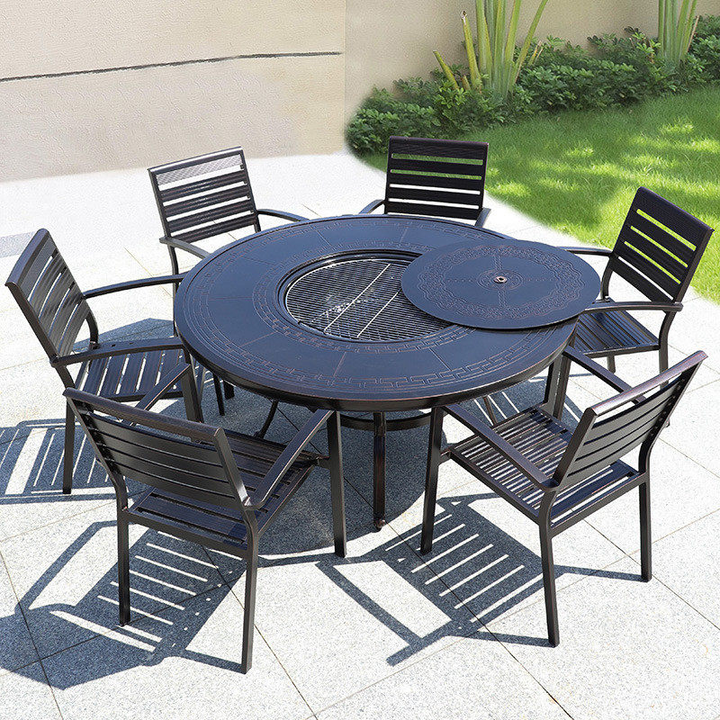 户外庭院烧烤桌金属烧烤桌椅别墅花园室外围炉煮茶烧烤炉户外休闲,住宅家具,桌椅套件,淘宝优惠券,粉丝福利购,淘宝优惠卷