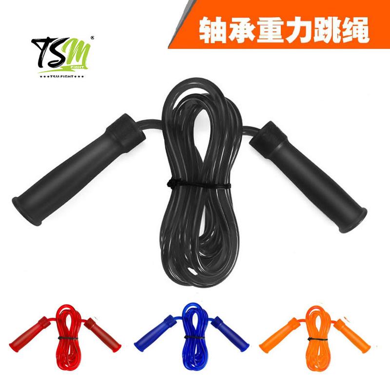 雷暴新品重力轴承跳绳起批健身运动器材绳子磨砂手柄橡胶绳直销