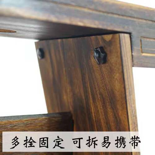 古琴桌凳共鸣箱书法桌榻榻米桌矮桌伏羲式深色实木国学桌榻桌膝桌