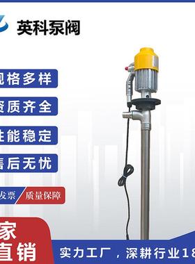 电动油桶泵SB-3-1插桶泵220V手提式抽液泵不锈钢防爆抽油泵880W