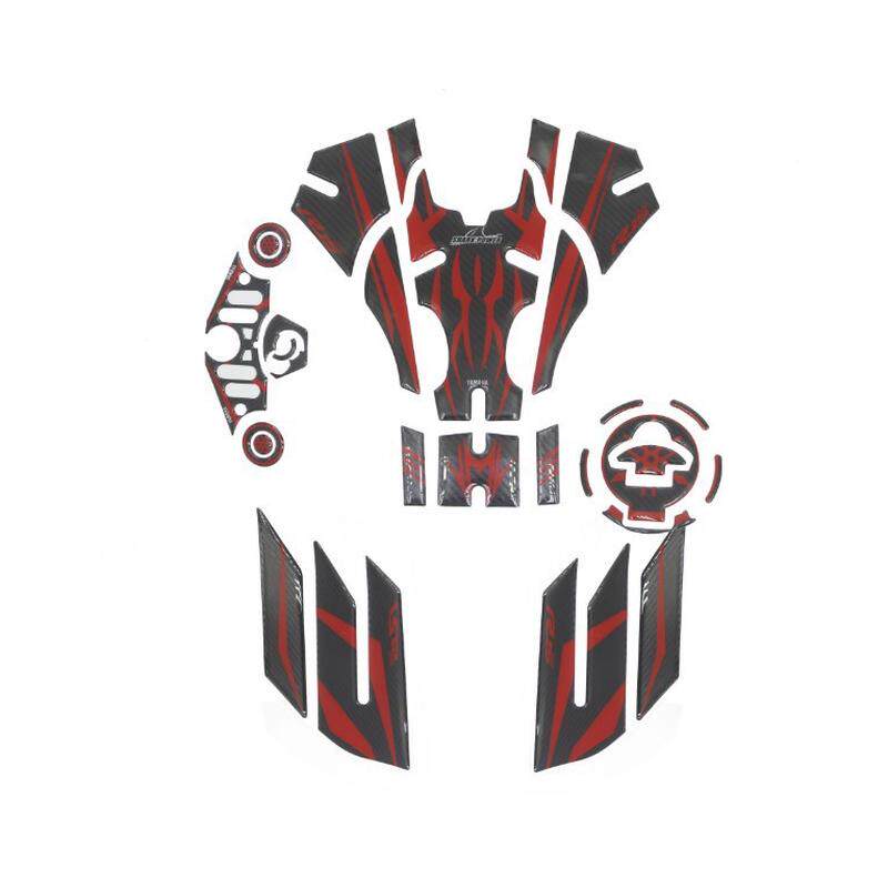 适用YAMAHA油箱贴油箱盖贴套装YZF-R15 V3碳纤上联板贴防滑侧贴