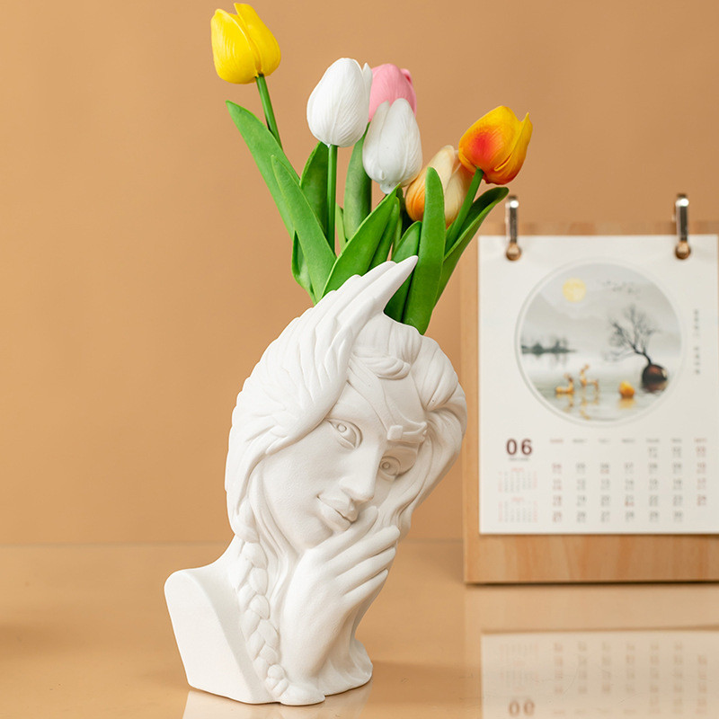 陶瓷花瓶摆件干花插花花器样板房电视柜书柜家居饰品装饰软装搭配