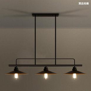 美式 铁艺复古卧室书房酒吧台艺术灯 乡村简约餐厅吊灯3头灯具风格