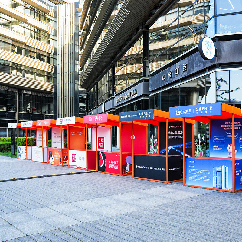 网红市集商业美陈架摊位展示架户外景区景点棚架商业街美食摆摊桌