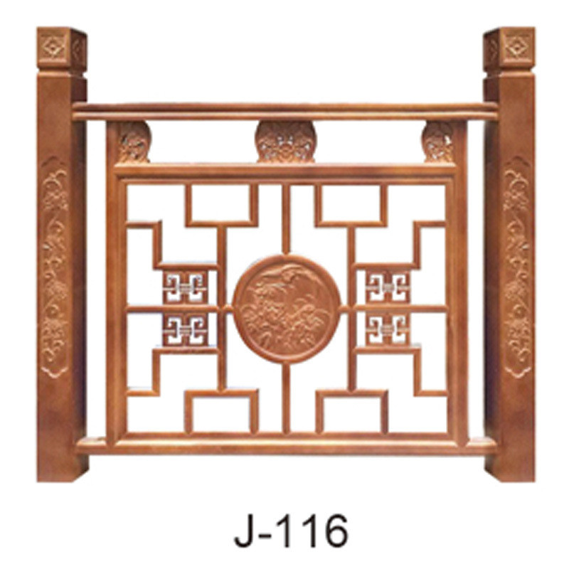 仿挂新中式实木花格围栏杆挂落美人靠镂空雕花楼梯扶手古建落凉亭