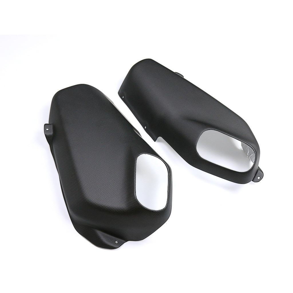 热销适用ducatistreetfighterv4杜卡迪街霸v4s改装碳纤排气管罩外