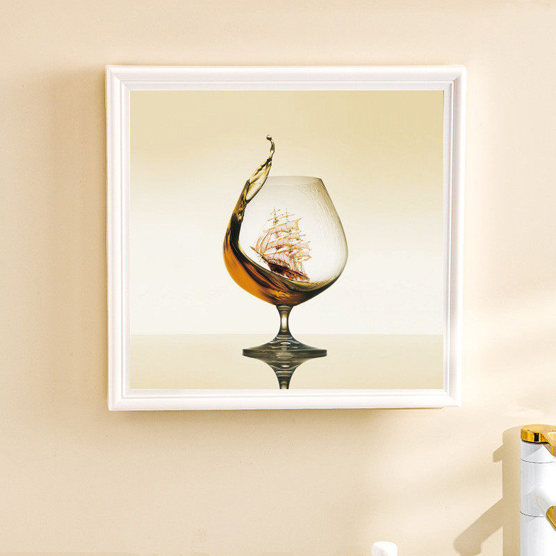 柜卫生间折叠收纳画洗澡家用壁画厂家直销防水浴室免打孔折叠柜子