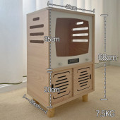 创意实木人猫共用床头柜猫窝床防潮防霉简约四季 通用宠物窝猫家具