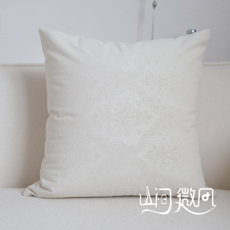 靠枕法式美式复古ins风靠垫客厅沙发抱枕民宿靠枕奶油色绿色新品