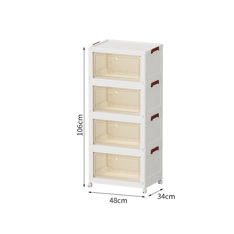 免安装折叠鞋柜家用门口新款塑料批发防尘鞋盒家用折叠收纳柜透明