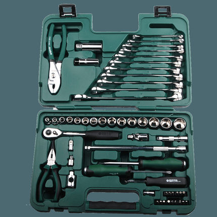 世达棘轮56件套装组合工具箱套筒扳手汽修汽保工具修理修车 09509