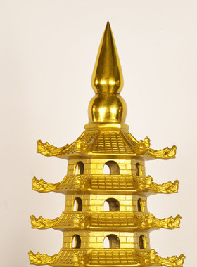 宏达黄铜大版文昌塔龙头家居13层铜塔礼品摆件