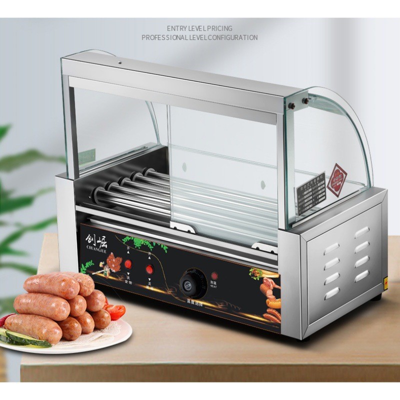 适用商用烤肠机全自动304不锈钢款商用香肠火腿台湾热狗电热小型