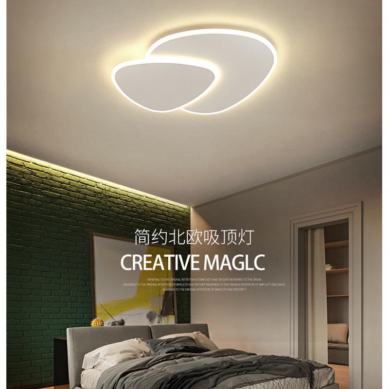 北欧创意椭圆吸顶灯现代简约卧室书房led大气酒店装饰灯