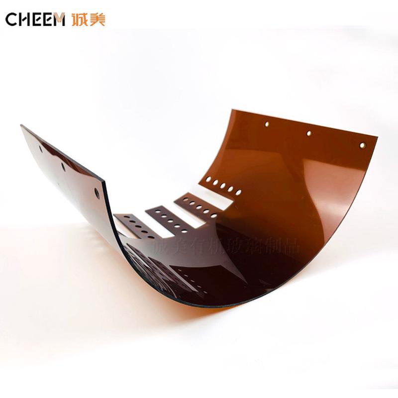 热销护罩力保亚克 有机玻璃仪器机械机床弧形热弯视窗 圆形设备面