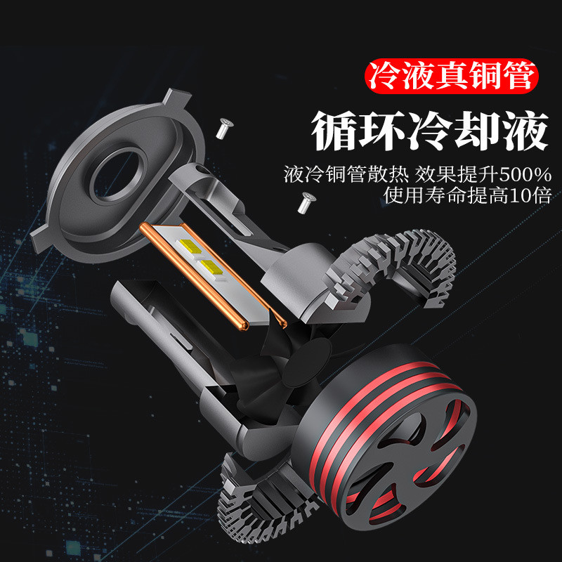 LED汽车大灯h1灯泡h7超亮h4远近一体9005改装M8PRO近光灯h11强光