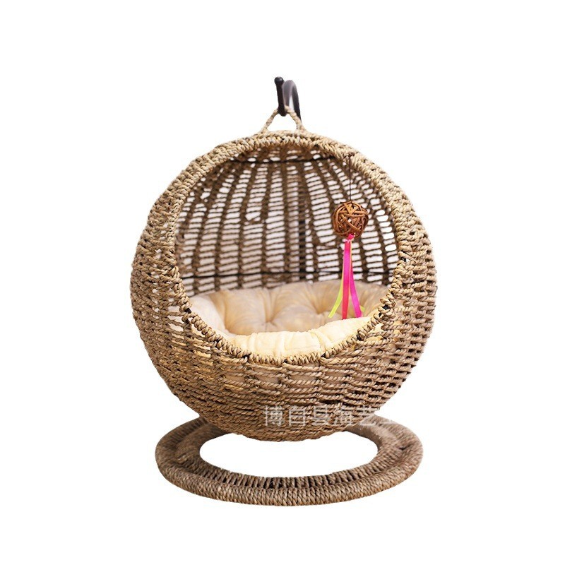 热销猫房子宠物吊床猫吊床百搭新颖居家好看网红款式编织猫窝圆形