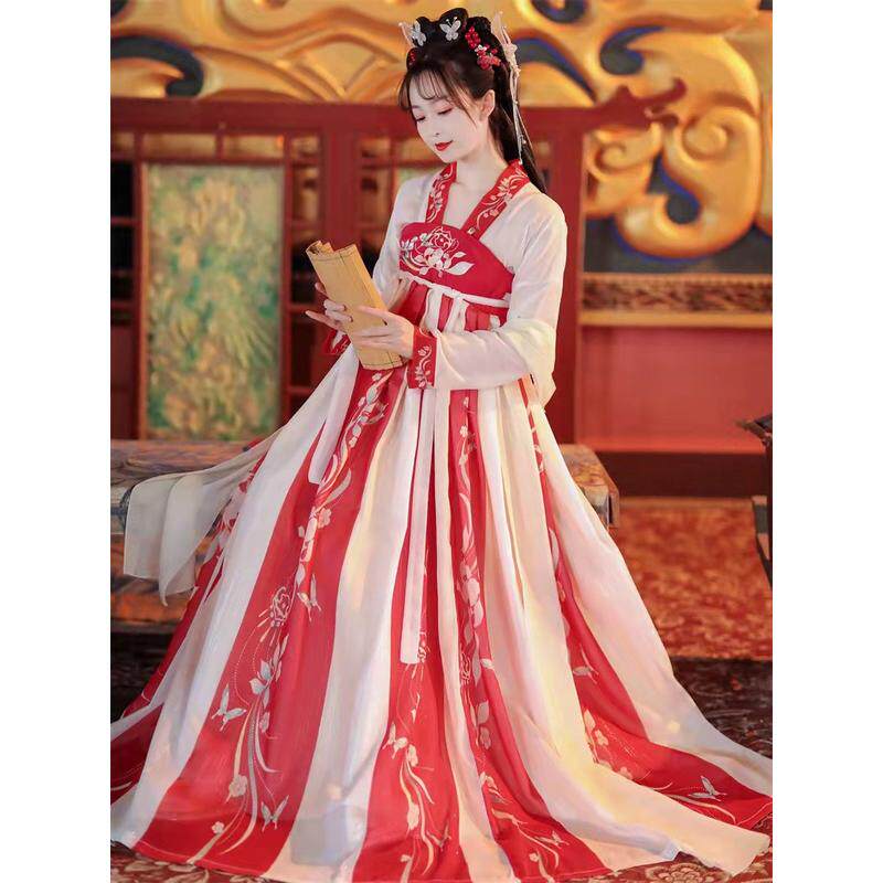 韵梦棋【梦缘】唐制女中国风刺绣齐胸襦裙改良日常古装