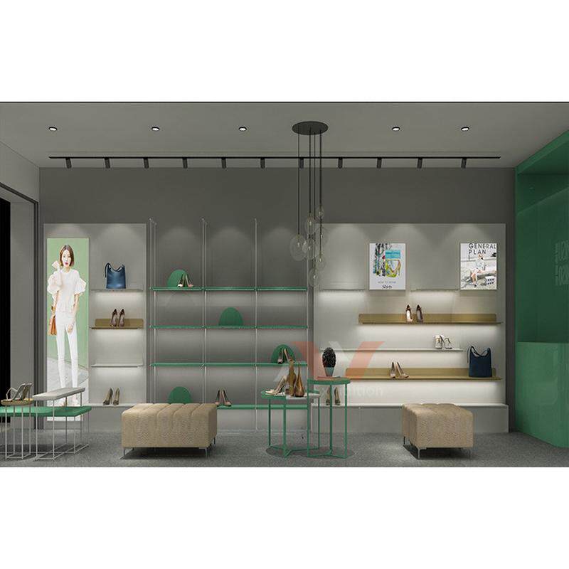 商场店铺鞋子烤漆展示架货架墙面摆放包包鞋子货架包包鞋子流水台