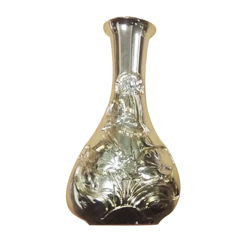 现代简约家居仿古玄关金色花瓶轻客厅装饰品摆件铜质花瓶摆件批发