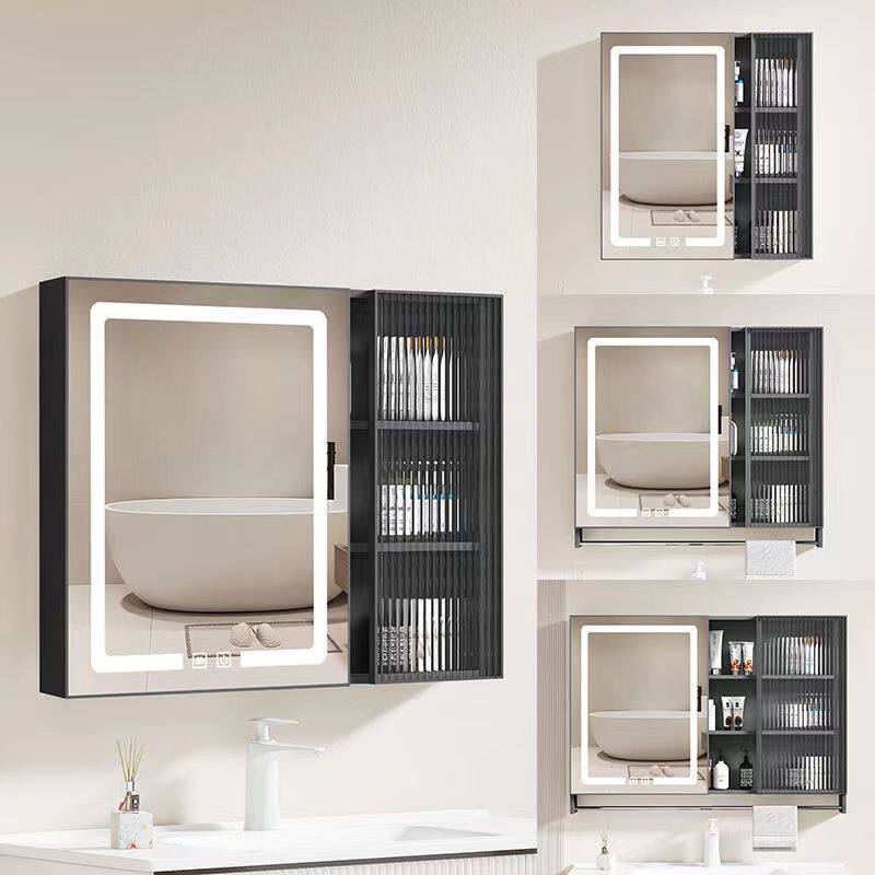 太空铝浴室智能镜柜卫生间挂墙式厕所收纳镜玻璃门带灯除雾壁挂式,家装主材,浴室镜,淘宝优惠券,粉丝福利购,淘宝优惠卷