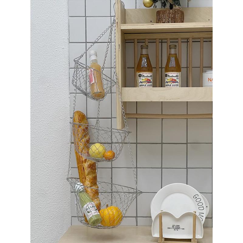 2toe批发主镂空收纳篮装饰道具厨房水果篮杂物悬挂ins博法式复古