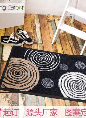 热销科印花螺旋尼龙洋橡胶地毯卧室客厅入户除尘防滑地垫doormat